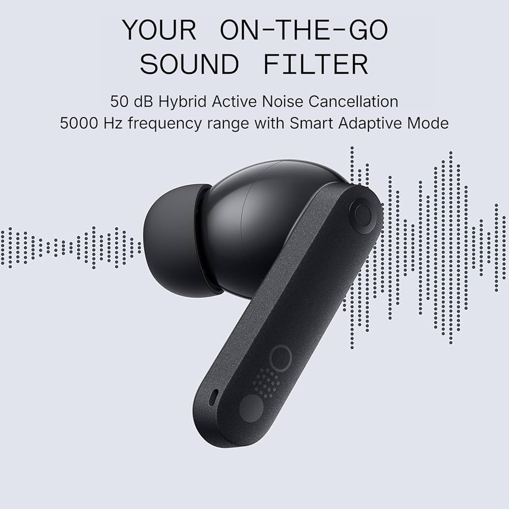 CMF By Nothing Buds 2 Plus, 39 Hours Playtime (Black)